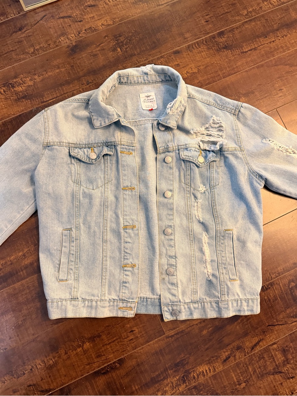 Almost Famous Light Blue Distressed Kids Denim Jacket